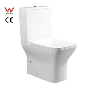 Châu Âu tầng gắn phương Tây phòng tắm washdown nhà vệ sinh vuông hai mảnh nhà vệ sinh P-trap commode WC