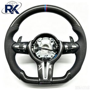 Volant en fibre de carbone à bas <span class=keywords><strong>prix</strong></span> avec emblème M et palettes de changement de vitesse en carbone pour <span class=keywords><strong>BMW</strong></span> F20 F30 F10 F25 F15 M2 M3 M4 M5 – Vente directe usine - Product Image 5