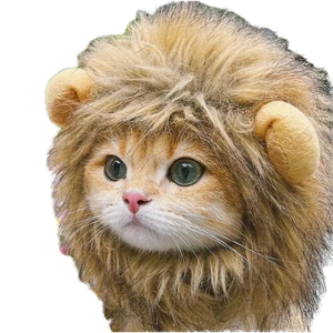 Bandeau de tête amusant pour animaux de compagnie, chat, chien, lion, imprimé en soie, style doux, hiver/printemps, oreilles de lapin, costume d'Halloween - Product Image 3