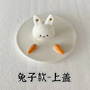 Couverture de fontaine à eau en céramique en forme de champignon, base ronde, design mignon de dessin animé, pour accessoires pour animaux de compagnie, fabriqué à Dehua - Product Image 3