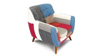 Canapé Chesterfield en velours MEJIA, fauteuils patchwork, salon, détente, ensemble modulaire moderne, canapé moderne en tissu