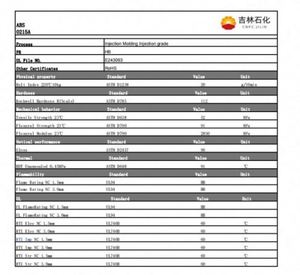 3001MV 3001MV2 3001MV2A X00312 GN‑II 0215A Granulés ABS de qualité pour moulage par injection, haute résistance aux chocs - Product Image 4