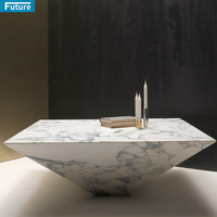 Support de lampe à pied en forme de cube en marbre, cube sur socle, socle rond pour boîte de lampes, tables de chevet pour décoration intérieure