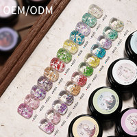 Gel pour Ongles avec Fleurs Séchées Diamant Gel Ongles Paillettes Personnalisé Prix de Gros Pas Cher Gel Vernis à Ongles Corée