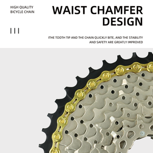 Cadenas de velocidad variable para bicicleta de montaña <span class=keywords><strong>MTB</strong></span>, 9 S, 1/2x1, 1/128 pulgadas, chapado completo, antipolvo, <span class=keywords><strong>cadena</strong></span> de bicicleta de montaña de 9 velocidades - Product Image 5