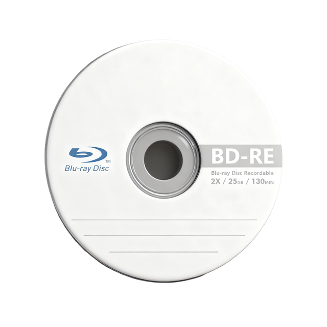 Blu Ray Disc 25 GB BD-RE 25GB 2X Black Blu Ray Disc Rewritable Standard 12cm for Data Backup & Video Recording
