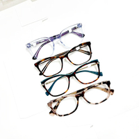 Nouvelles Lunettes de Luxe Tendance en Acétate Massif Effet Œil de Chat Unisexe Adulte Monture Complète Polie à la Main Confortables pour Usage Quotidien Protection Oculaire
