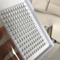 Extensions de faux cils ventilateurs préfabriqués 0.1mm 132 ventilateurs plus foncés noir Base courte 4D 5D Ultra vitesse Pro fait cils de ventilateur