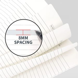 สมุดโน้ตเกลียวขนาดใหญ่ขนาด8.5x11นิ้ว8มม. <span class=keywords><strong>4</strong></span>แพ็กลายสากลสำหรับเรียนและจดบันทึก - Product Image 3