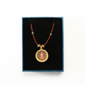 GIVELUCK, collar de latón con abalorio para mujer a la moda con colgante de camafeo personalizado, pulsera con cuentas y circón para ocasiones de regalo - Product Image 2