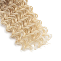 Extensions de cheveux synthétiques tressés en fibre basse température pour tresses bohèmes, tresses au crochet ondulées Ocean Wave de 22 pouces pour l'été