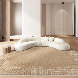 Alfombra Rectangular Minimalista Jinrui, Alfombra de Felpa Crema para Sala de Estar y Dormitorio, Estilo Nuevo 2024 - Product Image 4