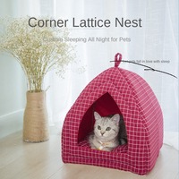 Lit pour chat chaud et fermé, différentes tailles, maison pour chat confortable, vente chaude