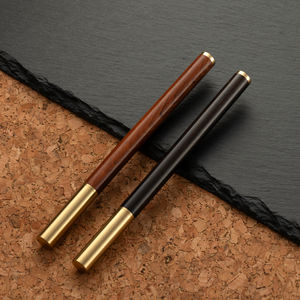 High-grade Unique Brass Metal Sandalwood Dark Tip <span class=keywords><strong>Fountain</strong></span> <span class=keywords><strong>Pen</strong></span> com logotipo personalizado para o presente de Natal - Product Image 3