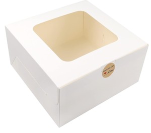 Boîtes en carton blanc avec fenêtre pour gâteaux, pâtisseries, chocolats, biscuits, tartes - Product Image 2
