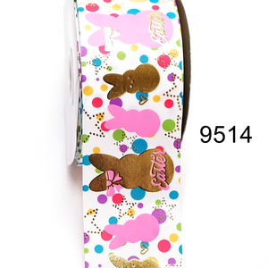 Foil Printed 75mm 3'' Hair Bows <strong>Ribbon</strong> Grosgrain <strong>Ribbon</strong> Fast Shipping Low Price <strong>Easter</strong> - Product Image 3