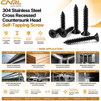 M2-M6 Black Zinc Flat Head Phillips Self Tapping Wood Screws High Strength Stainless Steel Countersunk Fasteners for Furniture