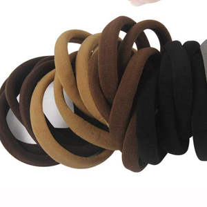 50 miếng tóc đen quan hệ cho dày và xoăn tóc đuôi ngựa chủ sở hữu tóc ban nhạc đàn hồi cho phụ nữ hoặc nam giới dày liền mạch quan hệ tóc - Product Image 1