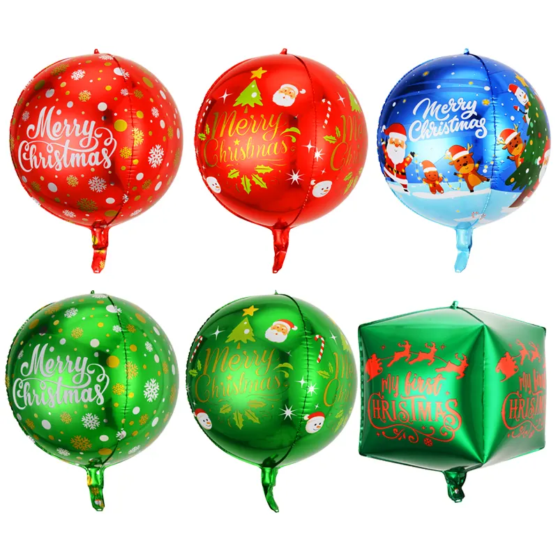 22 Inch Kerst Ballon 4D Vrolijk Kerstdag Party Cecorations Kerst 4d Folie Ballonnen Groothandel
