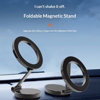 Support de téléphone portable universel pour voiture, en alliage, magnétique puissant, pliable, étanche, flexible, stable, rotation à 360°, pour tableau de bord et bureau