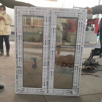 Fenêtre à battant moderne en PVC, économie d'énergie, anti-corrosion, fenêtre horizontale en verre, extérieure, certifiée Energy Star