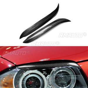 1 par de cubiertas decorativas para faros delanteros de coche, de fibra de carbono real, para BMW E81 E82 E87 E88 128i 135i 2004-2011, accesorios para coche - Product Image 1