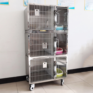 USMILEPET Yeni Tasarım Sürdürülebilir Sağlam 304 Paslanmaz Çelik Kedi Bakım Kafesleri Evcil Hayvan Hastanesi Veteriner Kullanımı İçin - Product Image 2