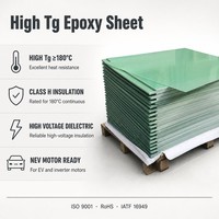 Plaque stratifiée en tissu époxy verre à haute teneur en TG, ignifuge 180°C UL94 V-0, épaisseur 0,5-50 mm, pour isolation de moteurs de véhicules électriques et de variateurs de fréquence