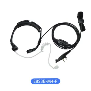 E8S3B-M4-P acoustic tube earpiece throat control neck earphone with Finger PTT Mic Headset for Motorola Retevis