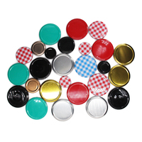 Capuchon de bouteille en métal noir de 38 mm à 43 mm, couvercle à visser pour bocal en verre, boîte en étain et matériaux en papier, tailles 30 mm, 70 mm, 90 mm, bouchon à vis