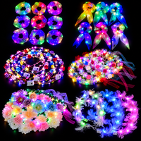 Nouveauté : Chouchou LED Lumineux Iridescent à Volants – 3 Modes d'Éclairage – Accessoire Cheveux Scintillant pour Soirées Disco et Fêtes Nocturnes