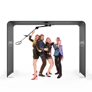2024 terbaru Overhead 360 derajat Photo Booth Shell perlengkapan pesta otomatis atas berputar foto Booth langit 360 Video Booth - Product Image 1
