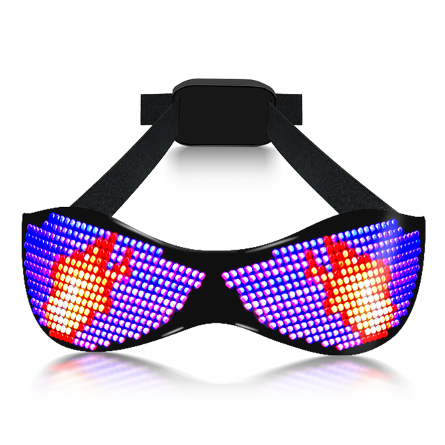 Dynamic LED Glowing Glasses USB Rechargeable Customizable Light up Glasses with Programmable Flashing Luminous Party Glasses