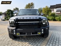 Accessoires Jetour T2 : Grille avant LED Aile de Dragon Argentée, ABS Noir Brillant, Sans Perçage, 2024-2026