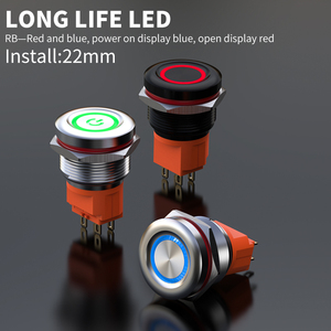 Lanboo 22cm thép cảm ứng push button <span class=keywords><strong>Switch</strong></span>, bi-màu hiển thị, bền & hấp dẫn, One-Touch điều khiển, 12V/24V,1NO liên hệ với - Product Image 5