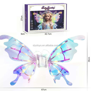 Fille Jouets Électrique Fée Ailes D'ange Sparkling Glowing Butterfly Wings avec Lumières Alas De Mariposa Moving - Product Image 3