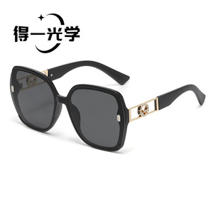 Women's <b>Large</b> <b>Frame</b> Sunglasses <b>Black</b> PC UV400 Outdoors Driving Party - Product Image 1
