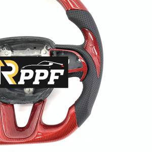 Volant en fibre de carbone rouge de haute qualité Rppf avec poignées pour <span class=keywords><strong>Dodge</strong></span> Charger <span class=keywords><strong>2015</strong></span>-2021 <span class=keywords><strong>Dodge</strong></span> <span class=keywords><strong>Durango</strong></span> 2018-2021 - Product Image 5