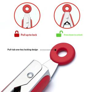 Pinces de cuisine en acier inoxydable pour la vente en gros, pinces de cuisine en silicone et nylon antidérapantes, accessoires pour barbecue et salades - Product Image 4