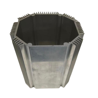 Carcasa de Motor de Aluminio Galvanizado Mecanizado con CNC de Precisión, Perfil Octogonal Extruido, Disipación de Calor Vertical
