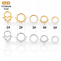 YW gros G23 titane Piercing articulé Segment anneau Septum anneau oreille Cartilage hélice Piercing unisexe bijoux