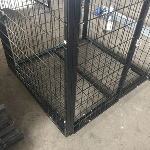 Black Galvanized Steel <strong>Dog</strong> <strong>Kennel</strong> Larger Wire Mesh Pet Cage Carrier for Indoor Use <strong>Heat</strong> Treated Yard Fence for Larger <strong>Dogs</strong> - Product Image 1