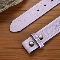 Western Cowboy sabuk unik Vintage uniseks Aloi tanpa gesper desain sabuk timbul serbaguna untuk pria wanita stok grosir