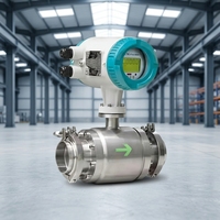 Medidor de Flujo Electromagnético de Acero Inoxidable Higiénico, Grado Alimenticio, Sanitario, 4-20mA RS485 Pulso, Precisión del 0.5%, para Leche y Cerveza