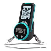 Termometer BBQ Nirkabel untuk Alat Rumah Tangga, Termometer Bbq Benar-benar Daging dengan Probe untuk Panggangan, Alat Rumah Tangga