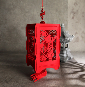 Linterna de fieltro decorativa para decoración de Año Nuevo Chino, farol impermeable para decoración de <span class=keywords><strong>Chinatown</strong></span> - Product Image 4