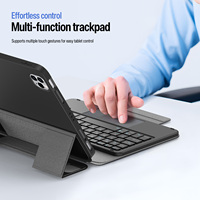 Clavier sans fil avec étui pour iPad Air 11 2025, pavé tactile multipoint et support magnétique détachable