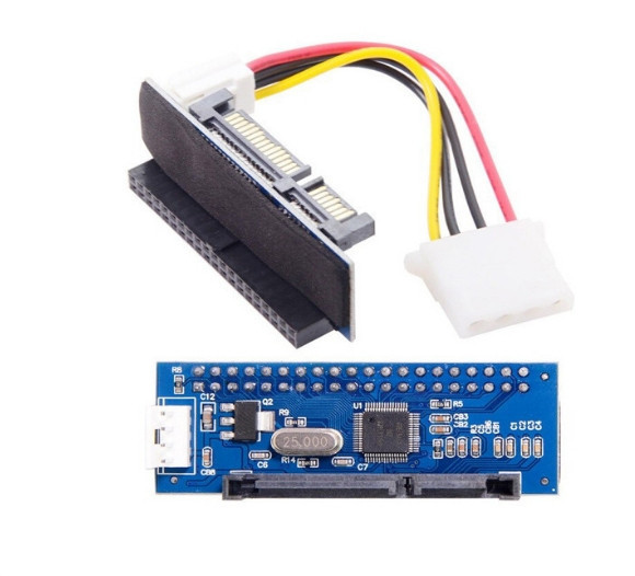 IDE to SATA Adapter HDD 3.5 IDE to SATA Hard Disk Converter PATA IDE 39/40Pin to SATA 22Pin Hard Drive Connector with Data Cable