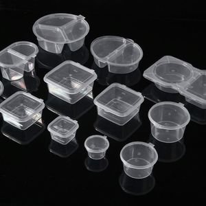 Fournitures de restauration, gobelet jetable carré en plastique PP, anti-fuite, écologique, transparent, avec couvercle à rabat - Product Image 2