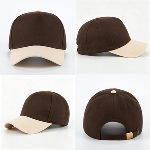 Casquette de baseball à 6 panneaux brodée avec logo personnalisé, ajustable, unisexe, en sergé, avec boucle métallique sur le panneau avant - Product Image 3